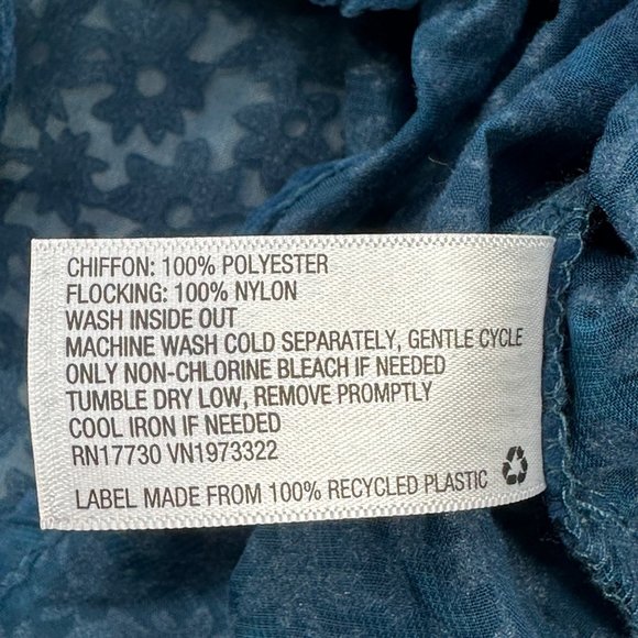 Wild Fable Women's Size Medium Blouse Tie Front Long Sleeve Dark Teal New - Picture 6 of 12